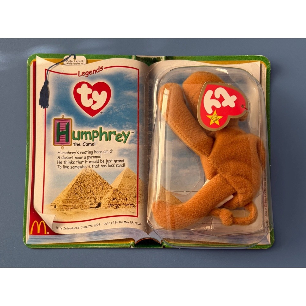 Ty Teenie Beanie Babies Humphrey The Camel McDonald's Happy Meal Toy 2000 New
